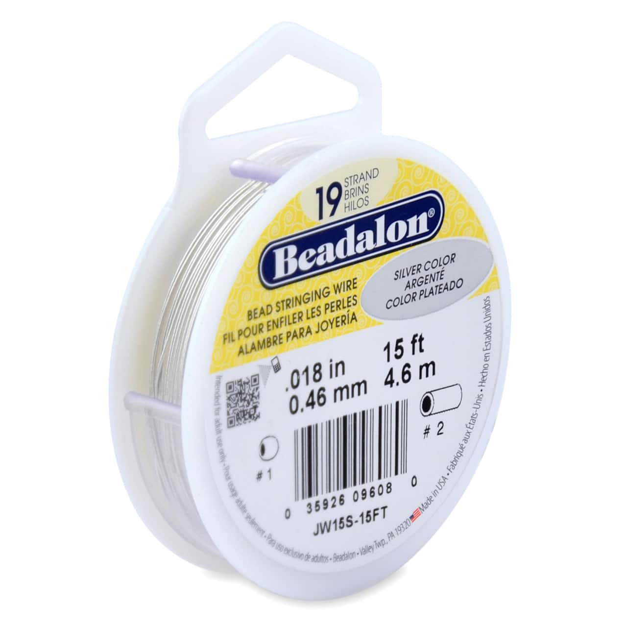 6 Pack: Beadalon® 0.46mm Silver 19 Strand Bead Stringing Wire